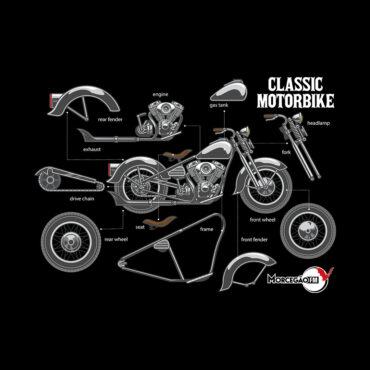 Classic Motor Bike Camiseta Masculina Morcegão FM